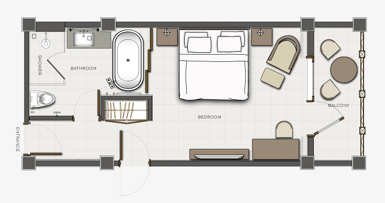 Deluxe Room Floor Plan