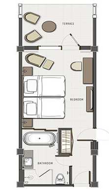 Premier Room Twin Floor Plan